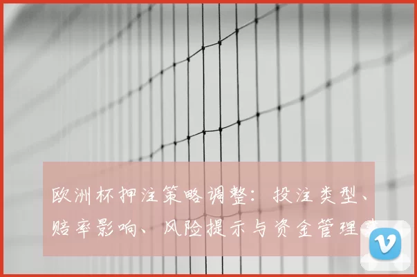 欧洲杯押注策略调整：投注类型、赔率影响、风险提示与资金管理建议